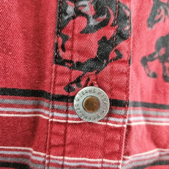 Wrangler Women’s  XL Western Wear For Women Horse Print Button Up Crop Top VTG - Picture 7 of 9